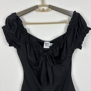 Princess Polly Medina bodysuit Black US 4 coquette feminine babydoll